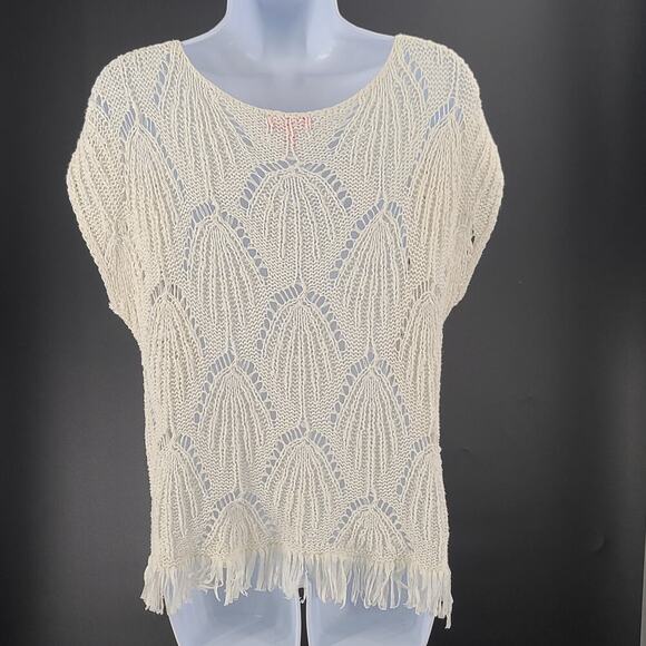 Lilly Pulitzer Cassis crochet top Shell out crochet Sz M Resort Wear Beachy - Picture 2 of 7